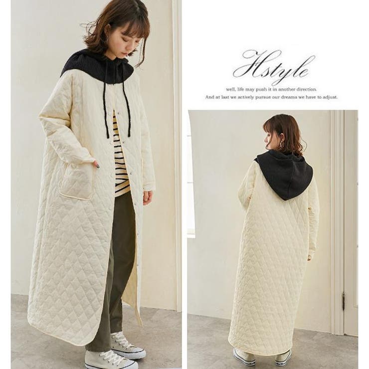 キルティング ロングコート レディース[品番：KRIW0001442]｜karei