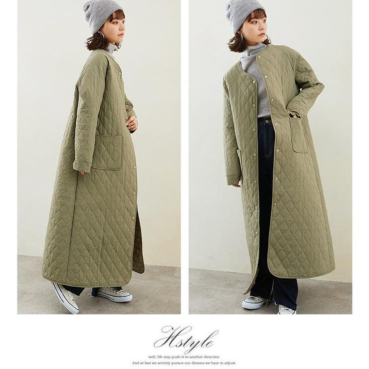 キルティング ロングコート レディース[品番：KRIW0001442]｜karei