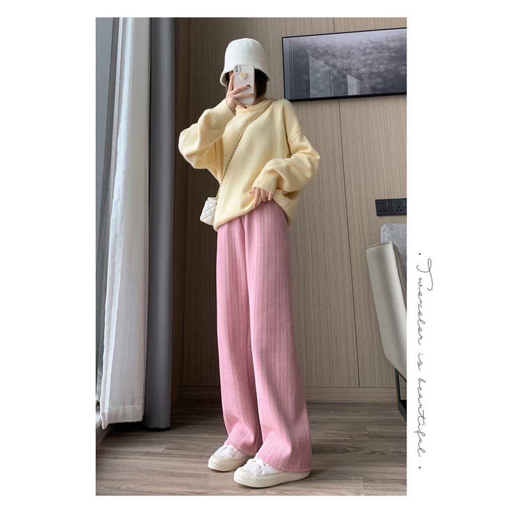 あったかジャガードカジュアルパンツ  | karei | 詳細画像16 