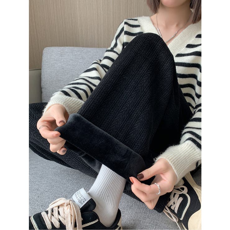 あったかジャガードカジュアルパンツ  | karei | 詳細画像17 