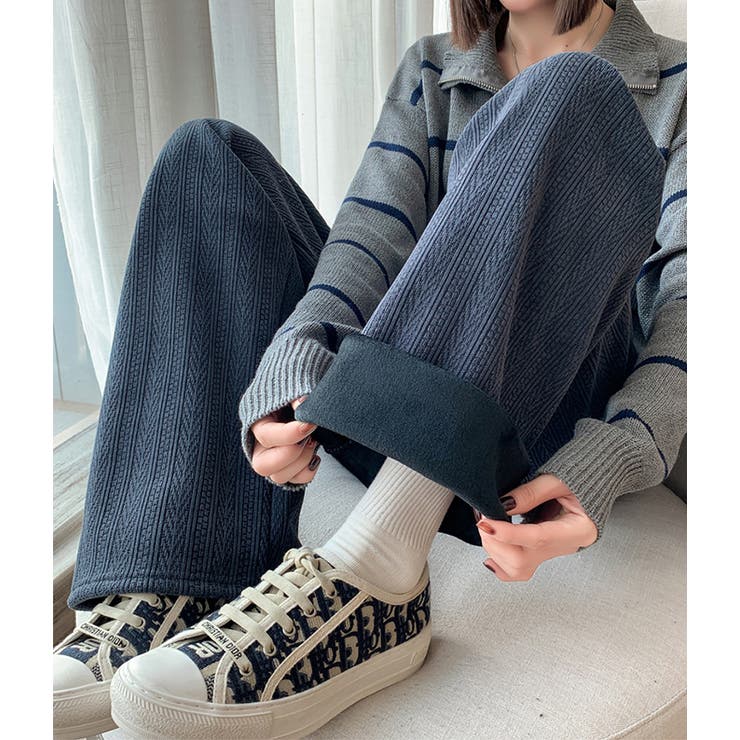 あったかジャガードカジュアルパンツ  | karei | 詳細画像24 