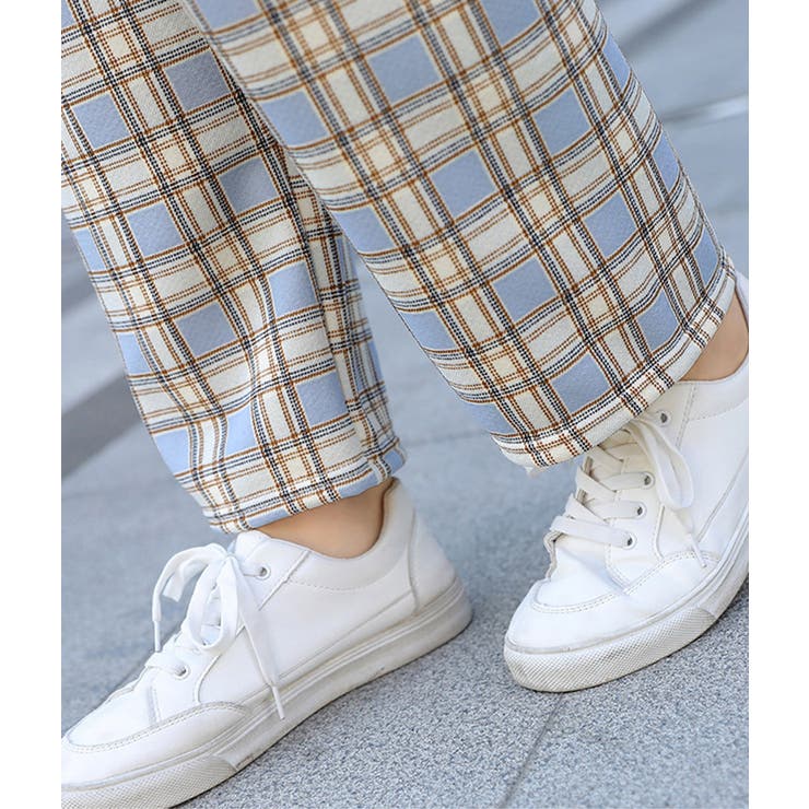 裏起毛チェック柄ワイドパンツ  | karei | 詳細画像15 