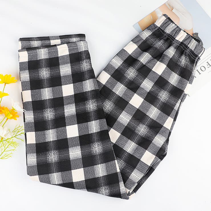 裏起毛チェック柄ワイドパンツ  | karei | 詳細画像17 