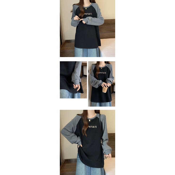 春秋リブ生地新登場！ゆるっと Tシャツ カットソー | karei | 詳細画像17 