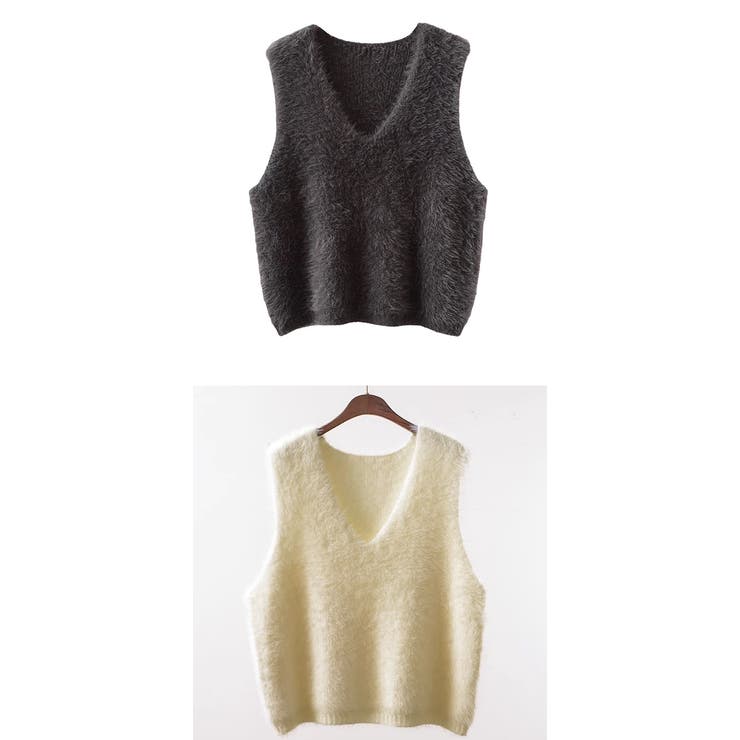 シャギーニットベスト  | karei | 詳細画像22 