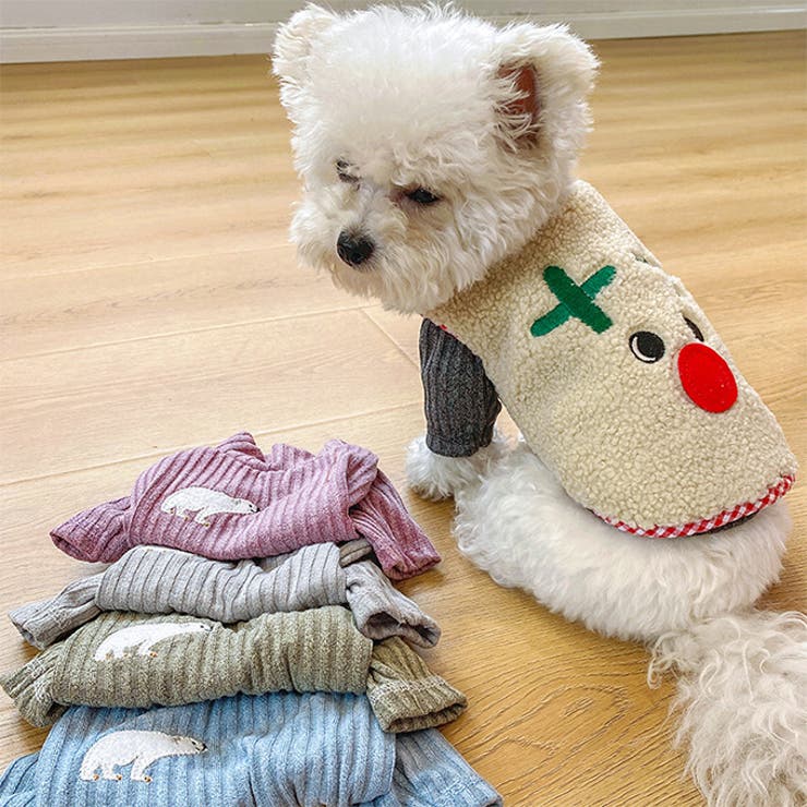 犬服 ペットグッズ ドッグウェア ボアアウター 長袖 柄刺繍 ドッグウェア | karei | 詳細画像20 