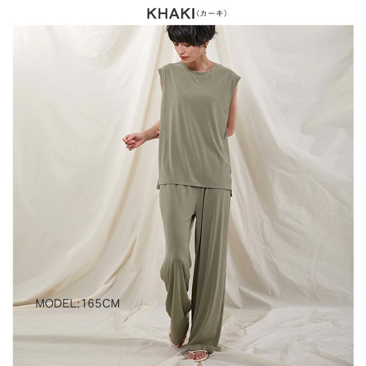 セットアップレディース リブ編み ガウチョパンツ 品番 Kriw Karei カレイ のレディース ファッション通販 Shoplist ショップリスト