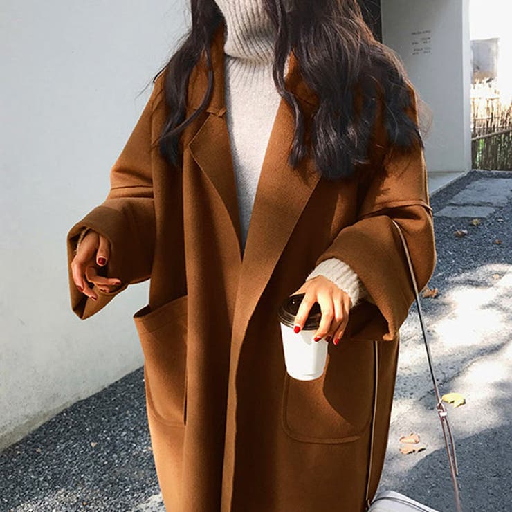 amachi　ドルマンスリーブコート　サイズ5 圧縮ウールのドルマンスリーブコート （黒）（紺）（グレー