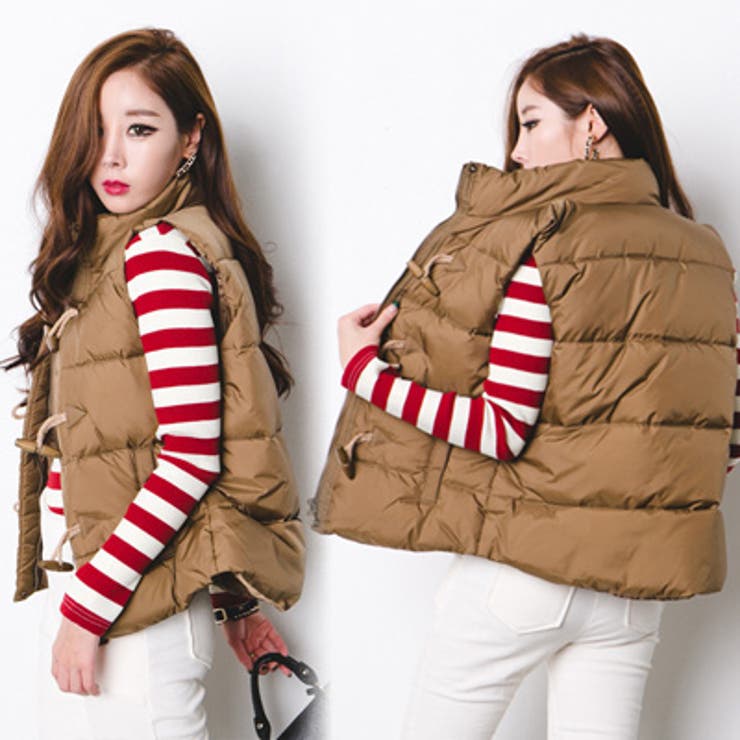 【jk10003】オシャレな木目のトグルボタンがcute ダッフルデザインパディ… | KawaiCat | 詳細画像2 