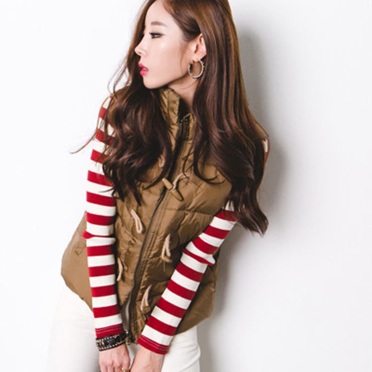 【jk10003】オシャレな木目のトグルボタンがcute ダッフルデザインパディ… | KawaiCat | 詳細画像3 