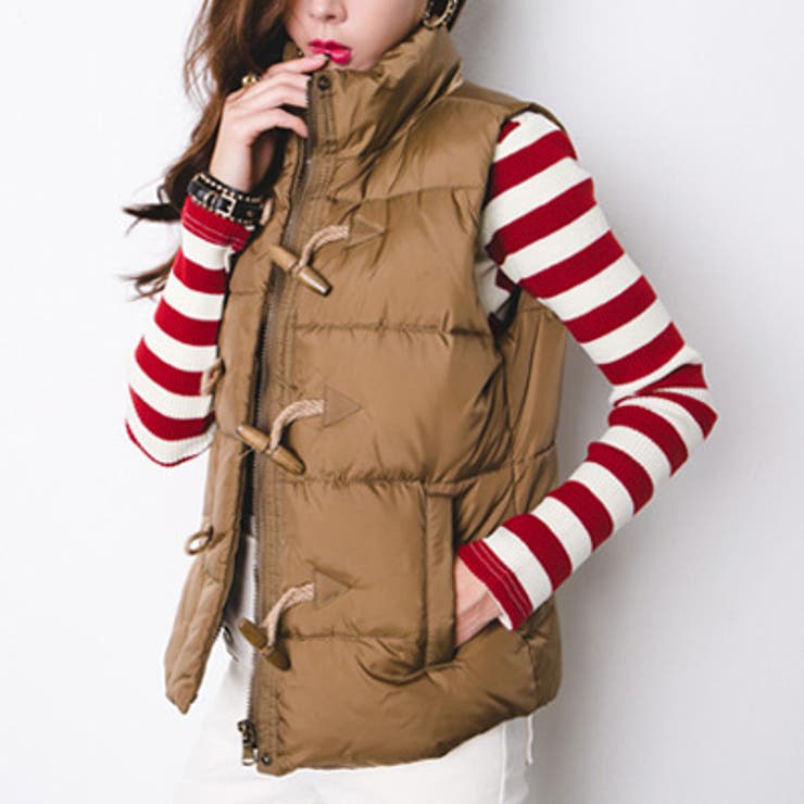 【jk10003】オシャレな木目のトグルボタンがcute ダッフルデザインパディ… | KawaiCat | 詳細画像4 