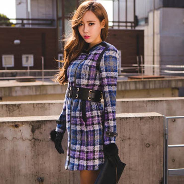 【jk10045】ノーカラーでスッキリとしたデザインのロングコートです♪洗練され… | KawaiCat | 詳細画像4 