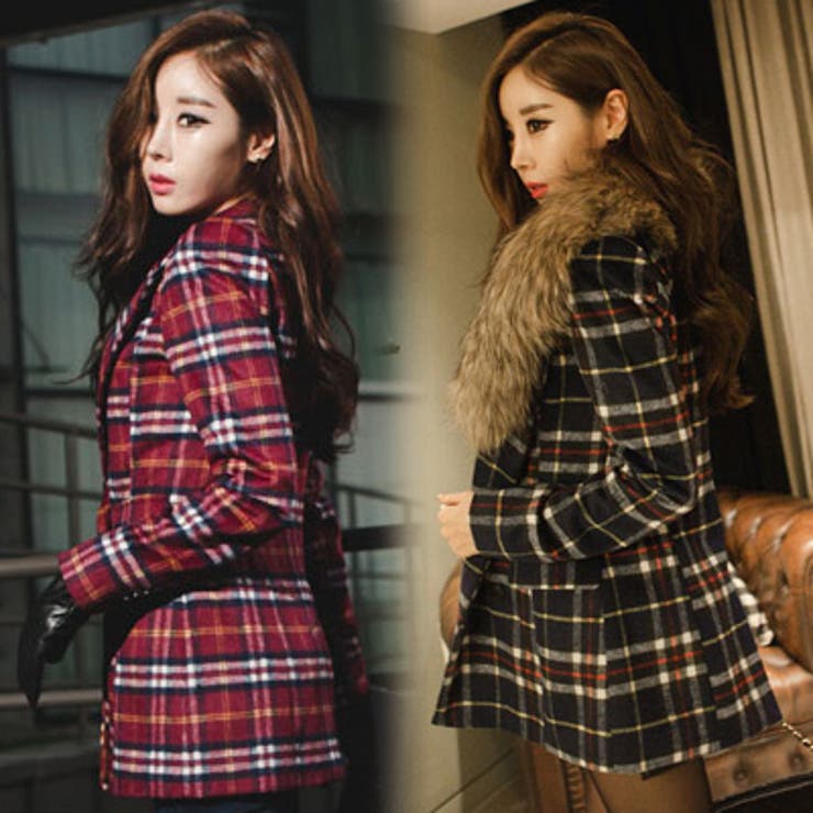 【jk10135】 今季トレンドのチェック柄デザイン 冬コーデにも合わせやすいカ… | KawaiCat | 詳細画像2 