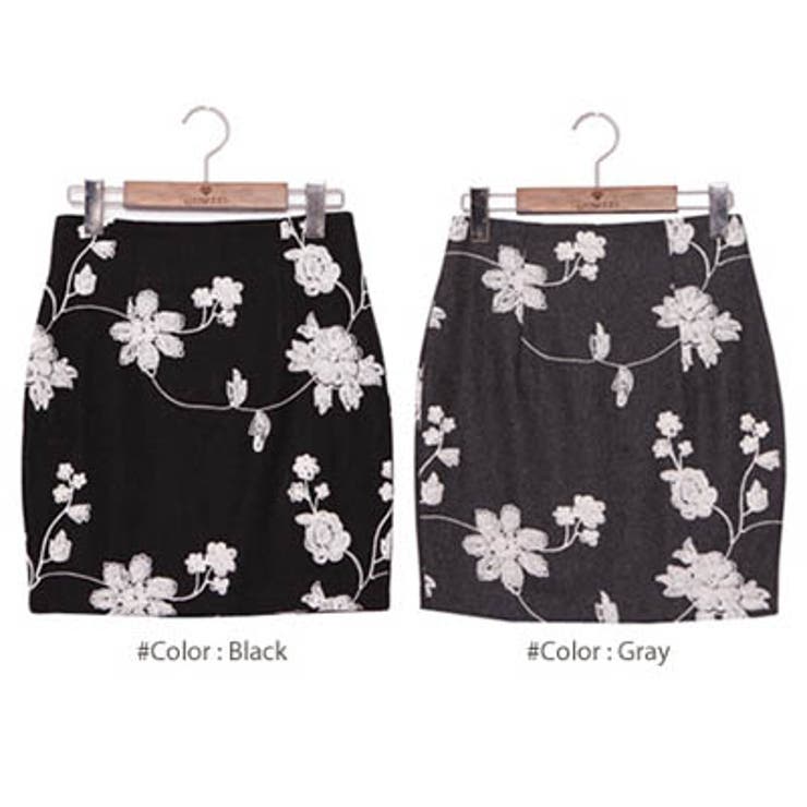 エレガントな印象を与えてくれるフラワー柄刺繍が◎♪立体的で高級感のある花柄刺繍ミ… | KawaiCat | 詳細画像7