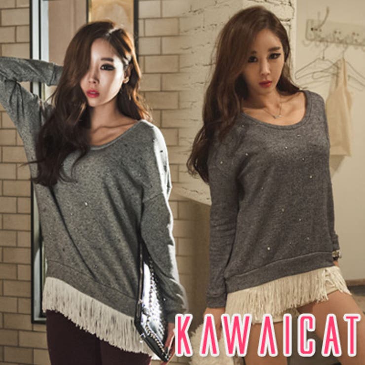 【C style】【ts10213】ルーズシルエットとタッセルの組み合わせで可愛… | KawaiCat | 詳細画像1 