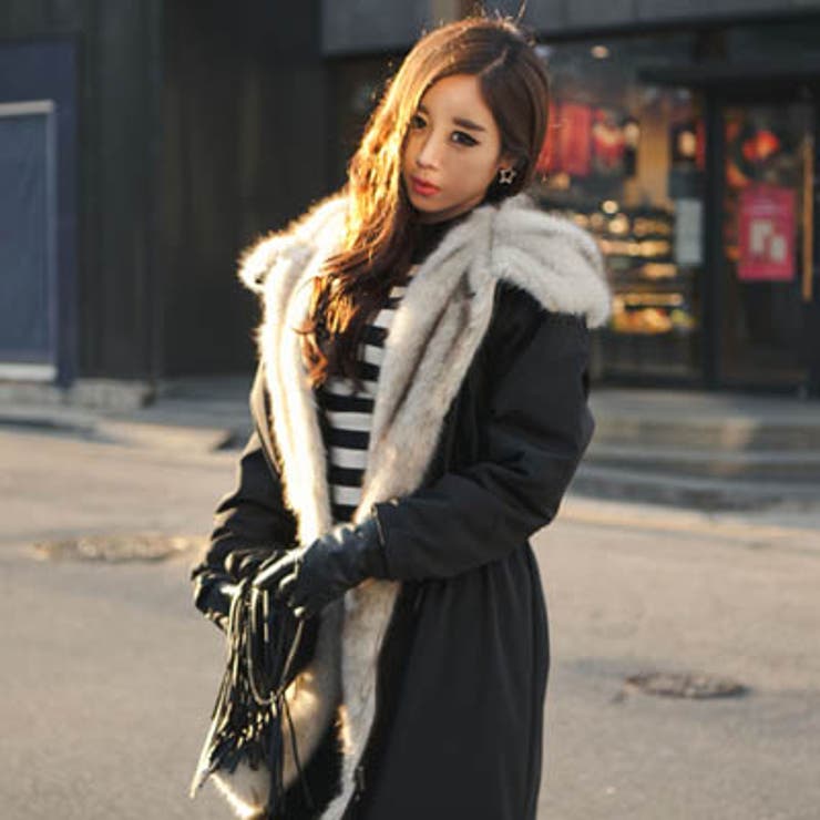 防寒性バッチリのソフトファーがポイント ソフトファー付きミリタリー