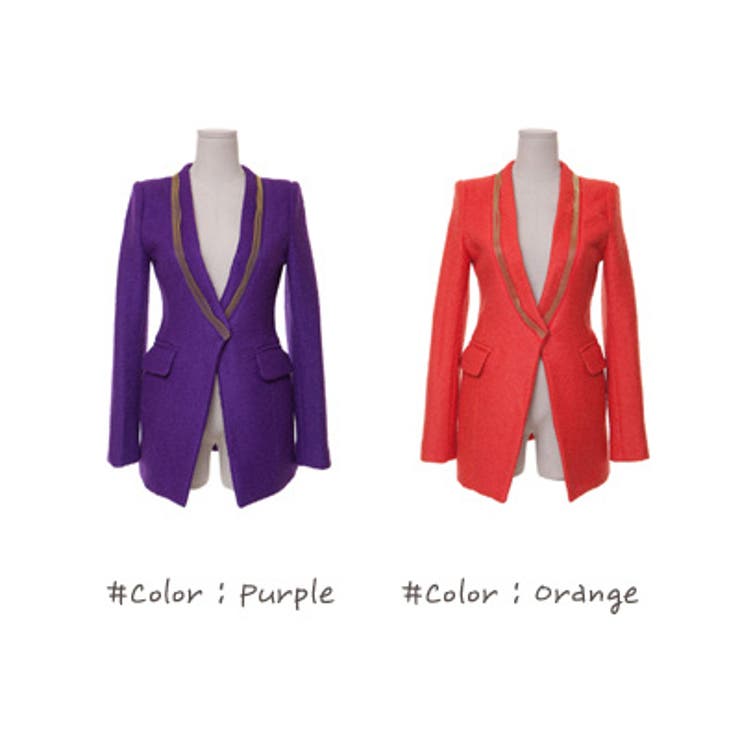 【jk10461】スッキリとしたノーカラーにゴールドラインが映え高級感を与えてく… | KawaiCat | 詳細画像7 