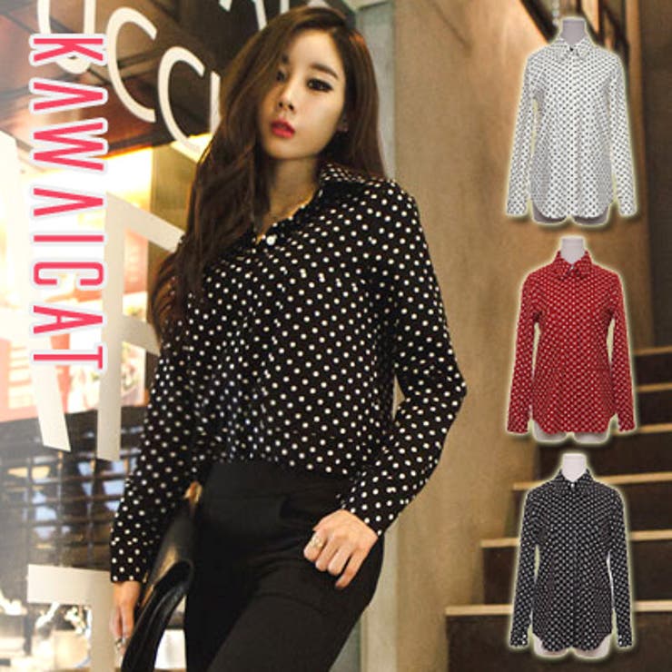 【ts10510】【C】 小さなドット柄でフェミニン度Up！ニットソーやベストと… | KawaiCat | 詳細画像1 