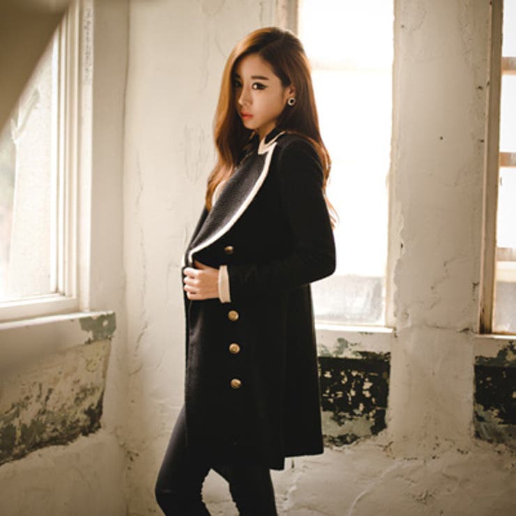 【jk10529】ライン配色デザインでスッキリした襟元を演出♪ワンピーススタイル… | KawaiCat | 詳細画像3 