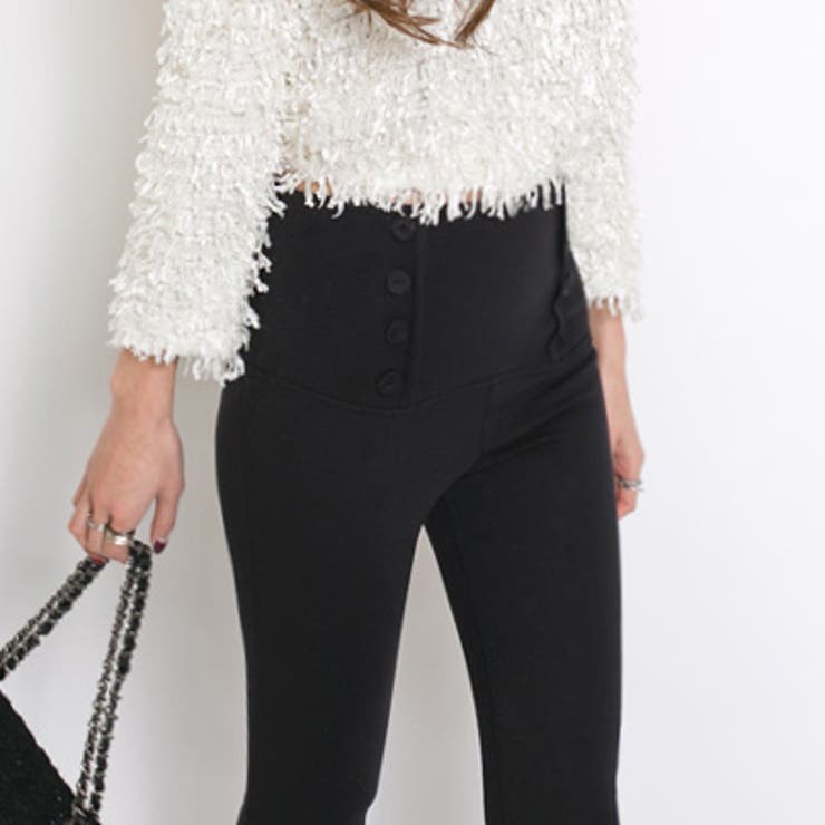 トレンドのハイウエストボトムスでスタイルUp！ボタン付きハイウエストパンツ | KawaiCat | 詳細画像3 