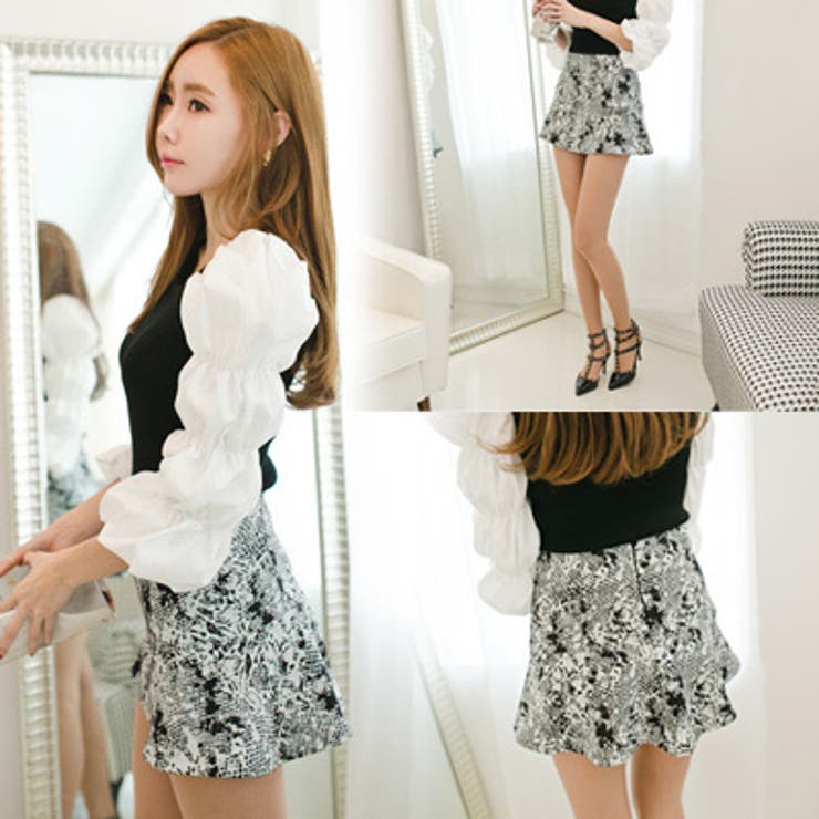 スリムなウエストラインとふんわり広がるフレアシルエットでレディームード漂うフレア… | KawaiCat | 詳細画像2