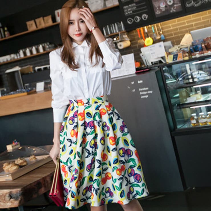 【sk10990】ウエストラインと脚を細く見せてくれるプリーツデザイン ミディア… | KawaiCat | 詳細画像6 