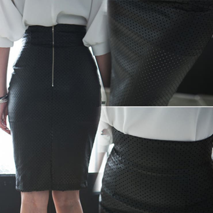 【sk11059】ハイウエストとタイトなシルエットでスタイルUp ミディアム丈パ… | KawaiCat | 詳細画像2 