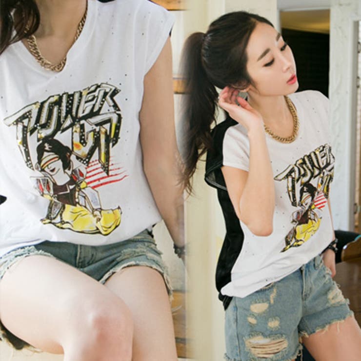 ユニークなイラストとレース切り替えのカジュアルながらもセクシーなアイテム | KawaiCat | 詳細画像2