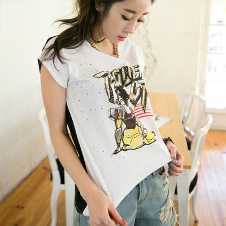 ユニークなイラストとレース切り替えのカジュアルながらもセクシーなアイテム | KawaiCat | 詳細画像3