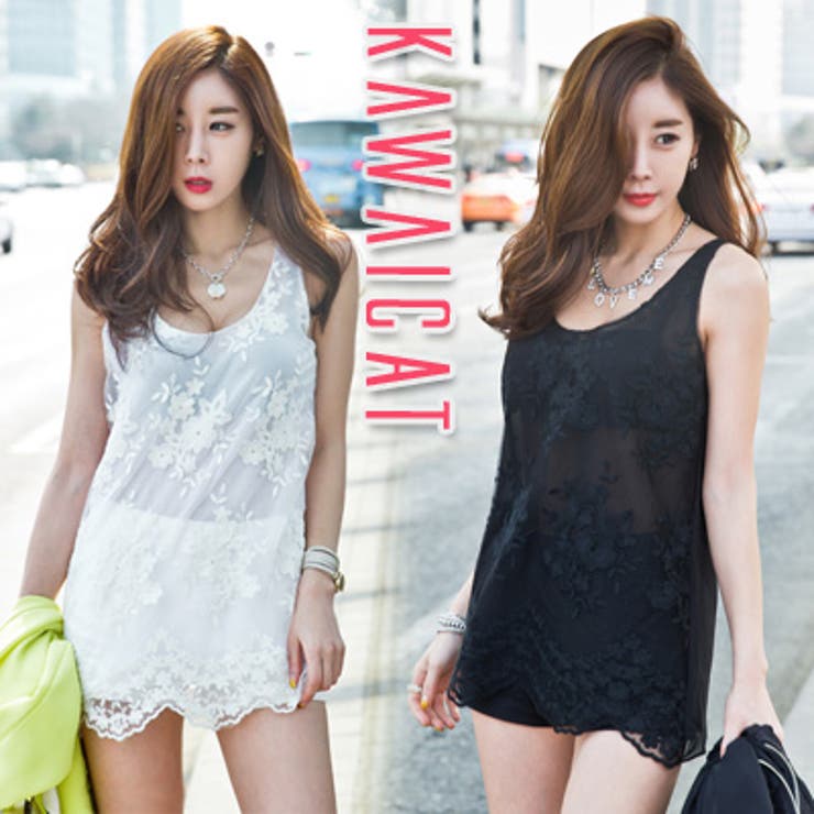 【C style】【ts11366】シフォンのエアリー感とレースの透け感でレディ… | KawaiCat | 詳細画像1 