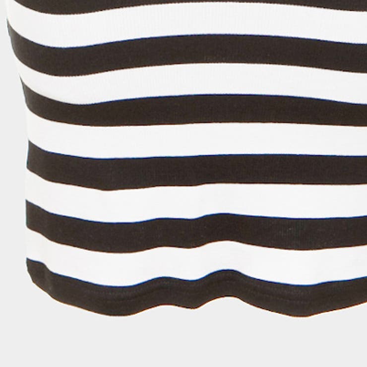 メッシュラインポイントノースリーブボーダーワンピース | KawaiCat | 詳細画像9 