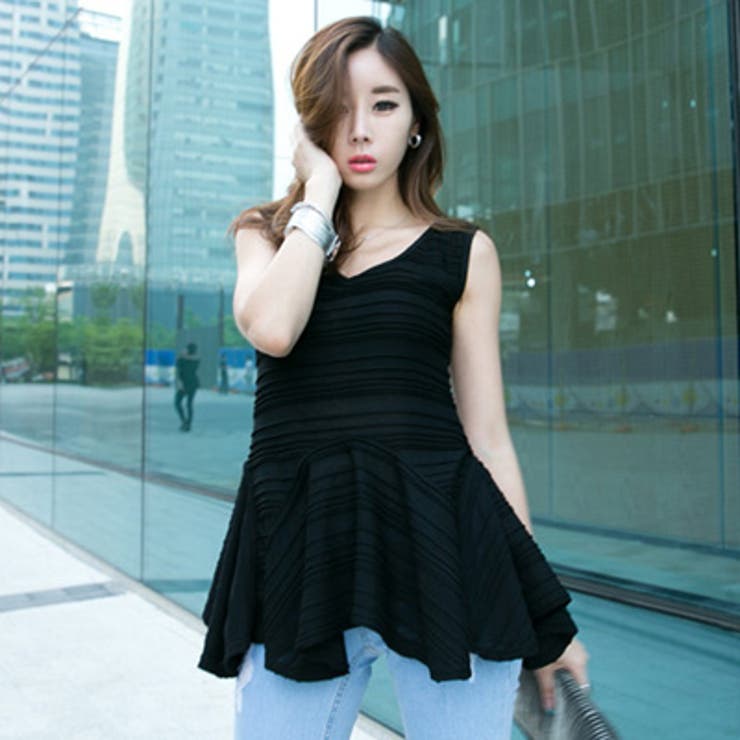 【C style】【ts11810】アンバランスフリルで気になるラインをカバー … | KawaiCat | 詳細画像5 