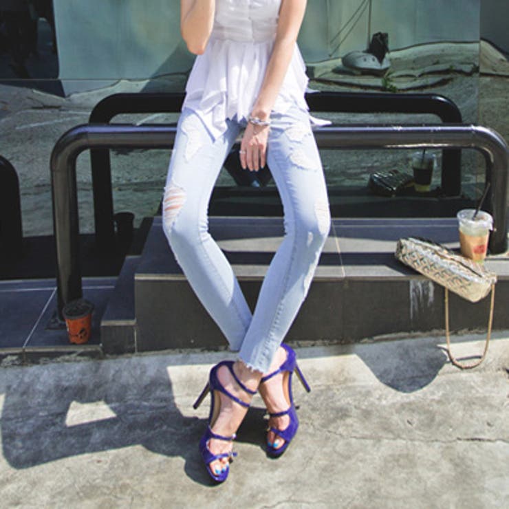 【pt11842】ダメージ加工がポイントとなりヴィンテージ感を演出 ダメージ加工… | KawaiCat | 詳細画像3 