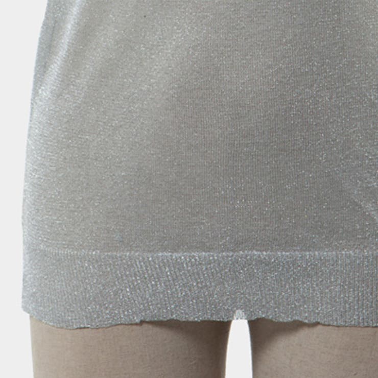キラキラとしたラメ入りの生地で高級感をプラス シースルーラメ入りニットTシャツ | KawaiCat | 詳細画像9 