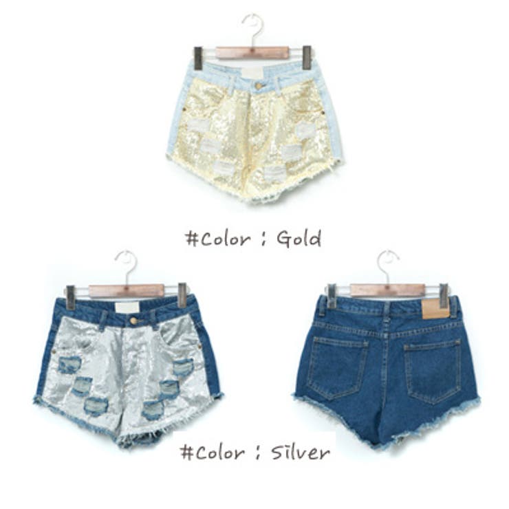 【pt12313】存在感のあるスパンコールとダメージで個性的なスタイルに スパン… | KawaiCat | 詳細画像7 