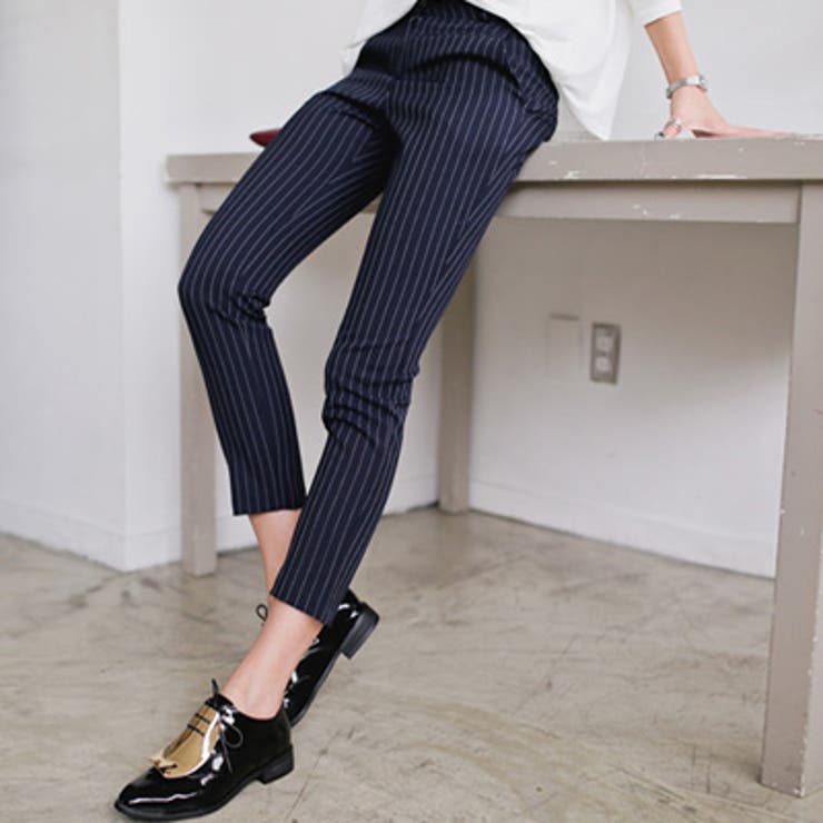 KAPITAL LINEN STRIPE EASY PANT