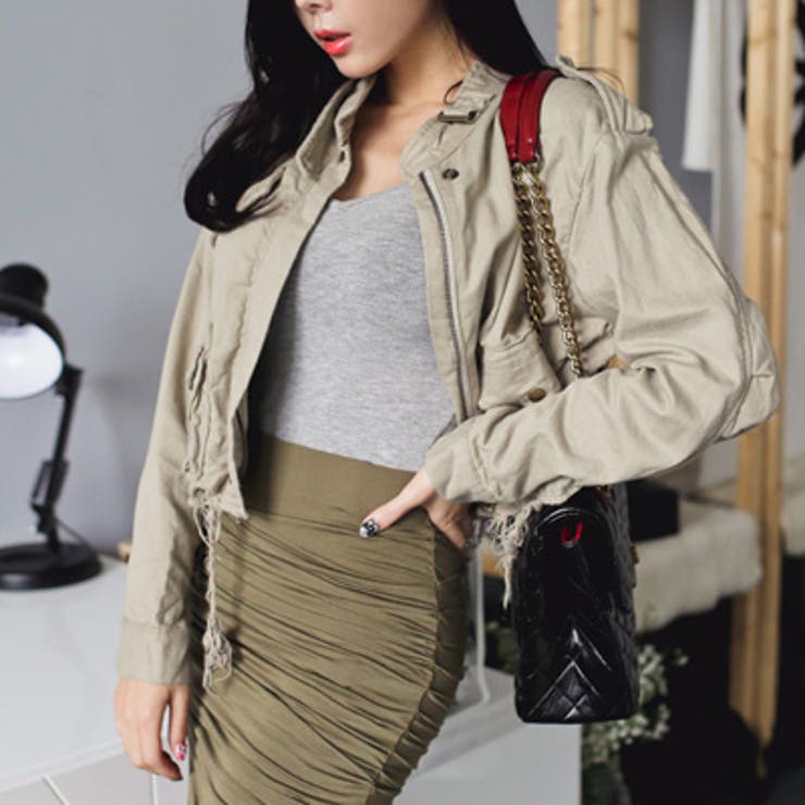 【jk12425】切りっぱなし風の裾でヴィンテージ感漂うシーズンマストな一着 ヴ… | KawaiCat | 詳細画像4 