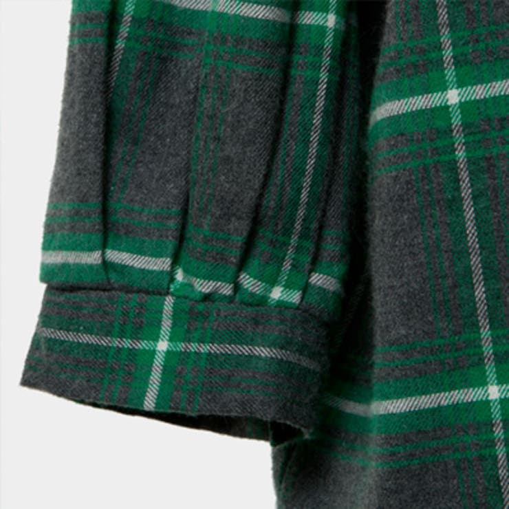 【ts12460】大きなチェック柄でコーデにポイントを チェック柄バルーン袖ルー… | KawaiCat | 詳細画像9 