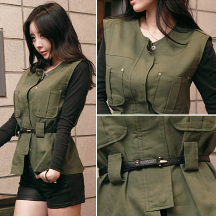 【jk12550】すっきりとしたノーカラーデザイン♪フロントのビッグポケットでス… | KawaiCat | 詳細画像2 