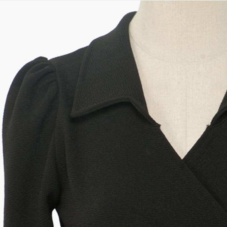 シャーリングでボディーラインをキレイにアシスト カラー付きシャーリングワンピース | KawaiCat | 詳細画像8