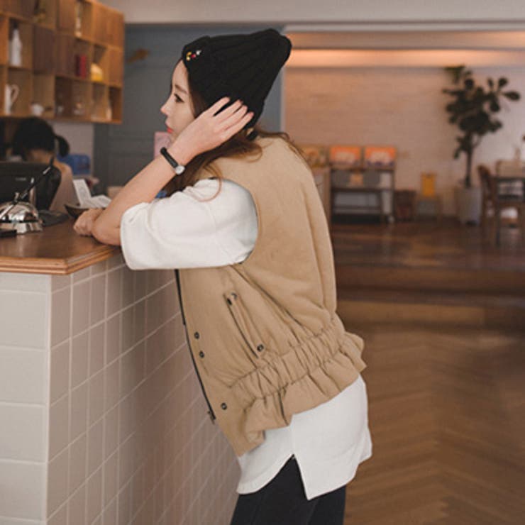 【jk13024】すっきりとしたデザインでどんなスタイルにも似合うベスト 腰のシ… | KawaiCat | 詳細画像4 