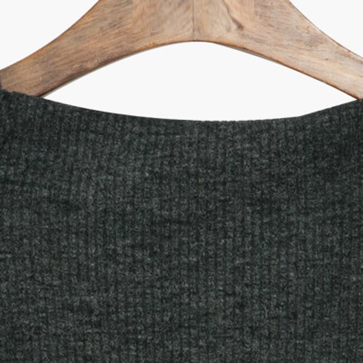 ショルダーホールデザインにツイストを加えたリブニットソー | KawaiCat | 詳細画像9 