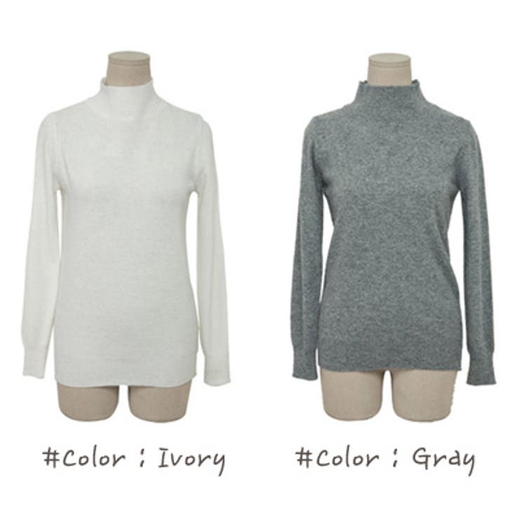 【ts13230】素材やハイネックのデザインで保温性のあるトップス ベーシックな… | KawaiCat | 詳細画像5 