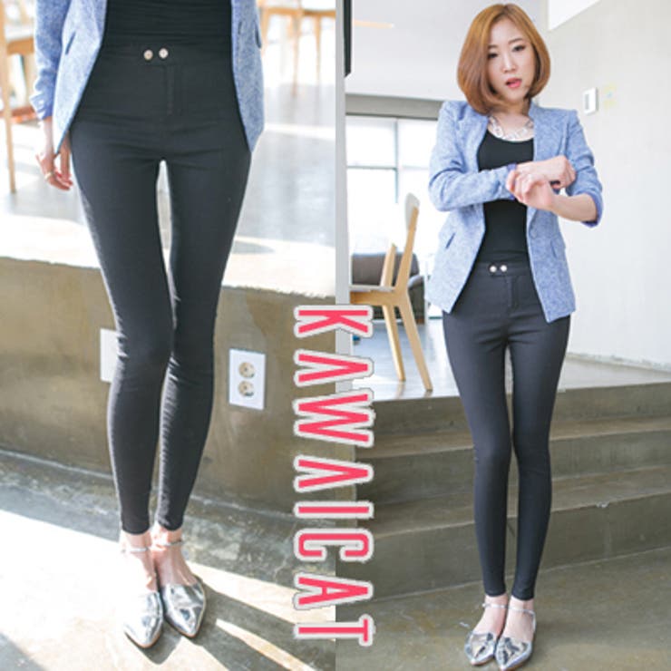 【jk13734】【スタイリスト撮影商品】ベーシックなデザインのロングパンツ♪フ… | KawaiCat | 詳細画像1 