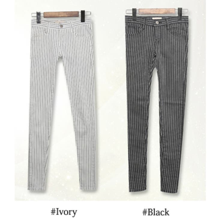 【pt13797】伸縮性の良い生地で穿き心地抜群！ストライプ柄で脚細、脚長効果の… | KawaiCat | 詳細画像8 