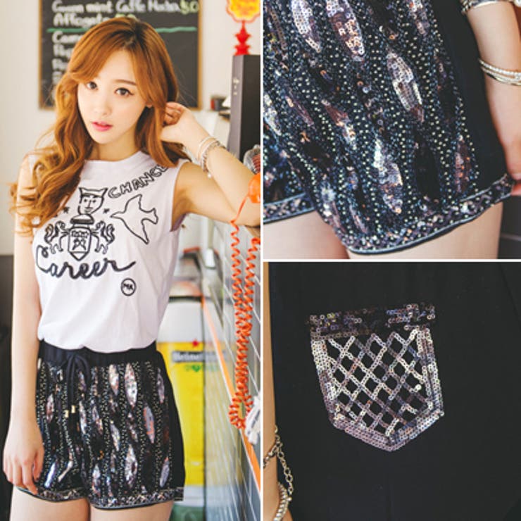 【pt14509】キラキラスパンコールデザインがインパクト大♪夏にぴったりなスパ… | KawaiCat | 詳細画像2 