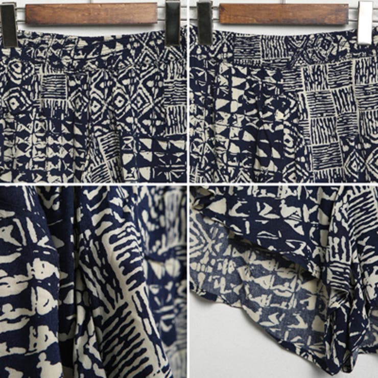 エスニック柄が夏らしい♪軽くて薄いレーヨン素材のエスニックサイドスリットショート… | KawaiCat | 詳細画像8