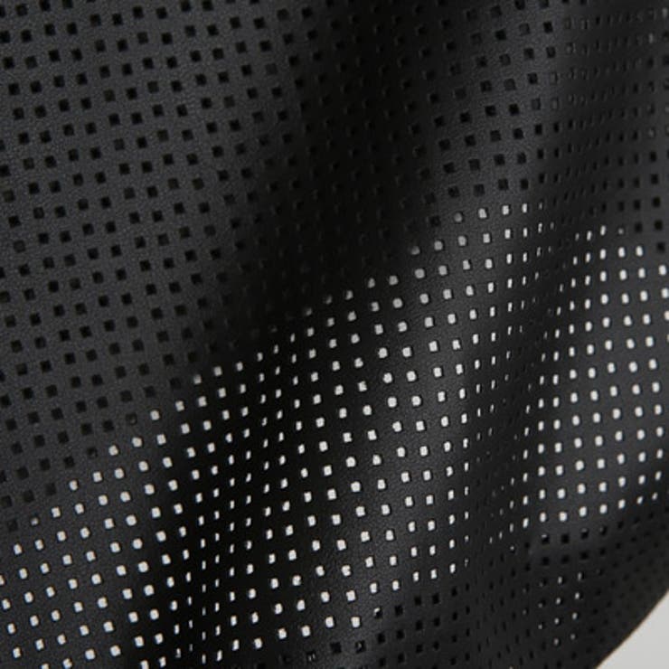 裾のパンチングデザインがポイント♪フェイクレザー膝下丈パンチング切替タイトスカー… | KawaiCat | 詳細画像9