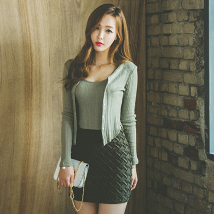 2点カーディガンセット♪リブ生地カーディガン+タンクトップ アンサンブルセット | KawaiCat | 詳細画像3 