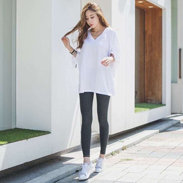 ルーズなシルエットで体型カバーしつつ華奢に見せれくれる♪前後Vネックルーズフィッ… | KawaiCat | 詳細画像4 